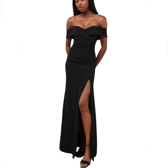 Lulus Song Of Love Off The Shoulder Maxi Dress - Picture 1 of 4